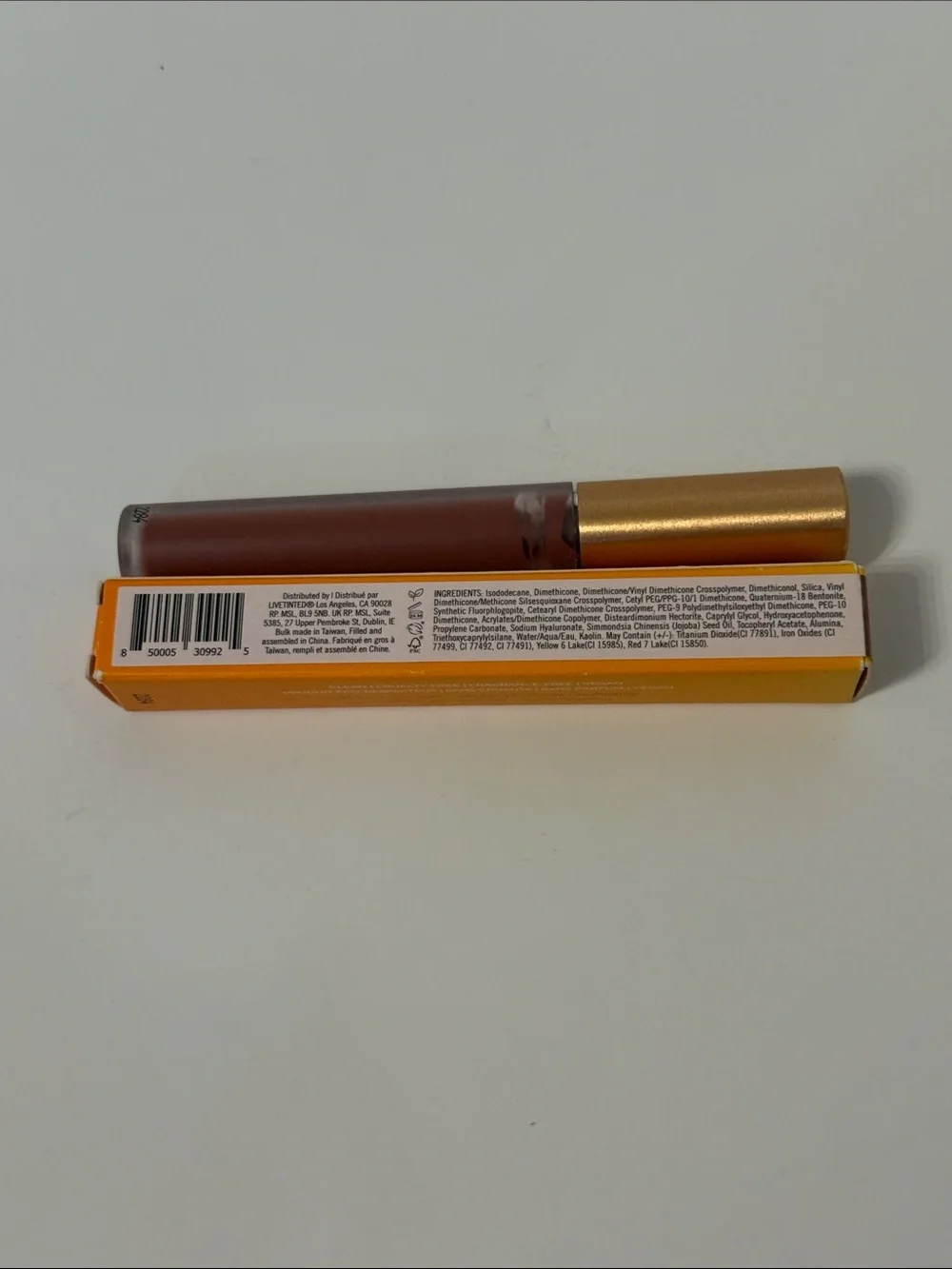Live Tinted NEW Liquid Lip Crème - Warm Brown Determined .09 Fl oz Clean Beauty